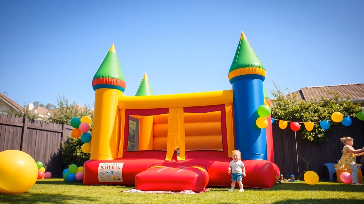 Decoración para Fiesta Infantil con Inflable en CDMX