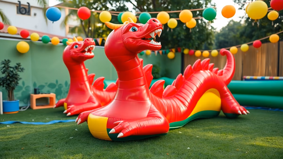 Renta el Inflable Dragones Rojos en CDMX — foto 1