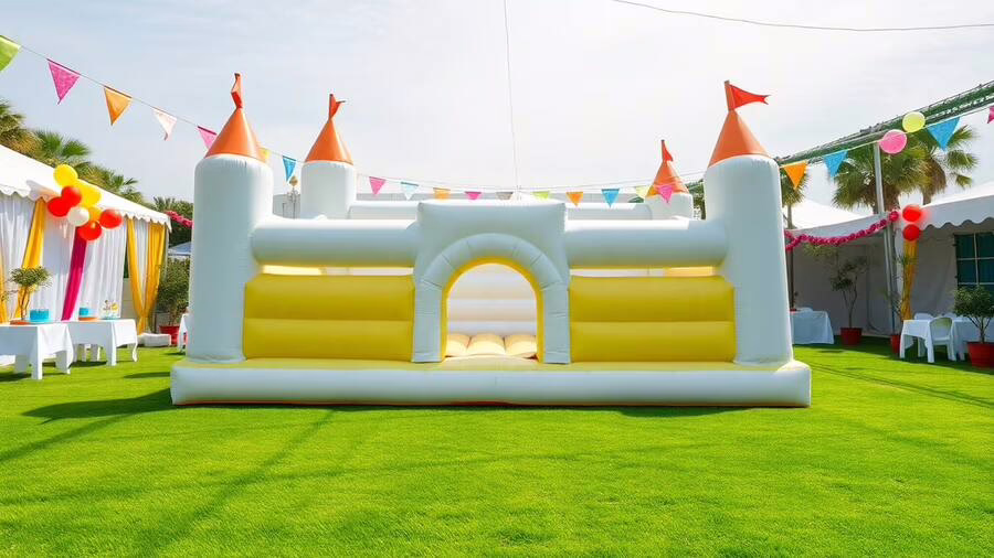 Renta el Castillo Blanco Inflable para Bodas en CDMX — foto 1