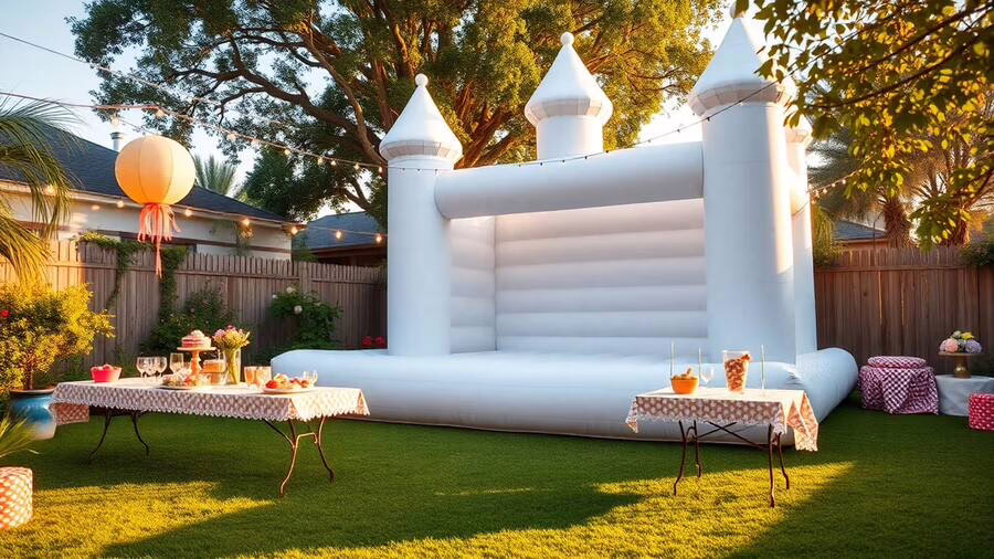Renta el Castillo Blanco Inflable para Bodas en CDMX — foto 4