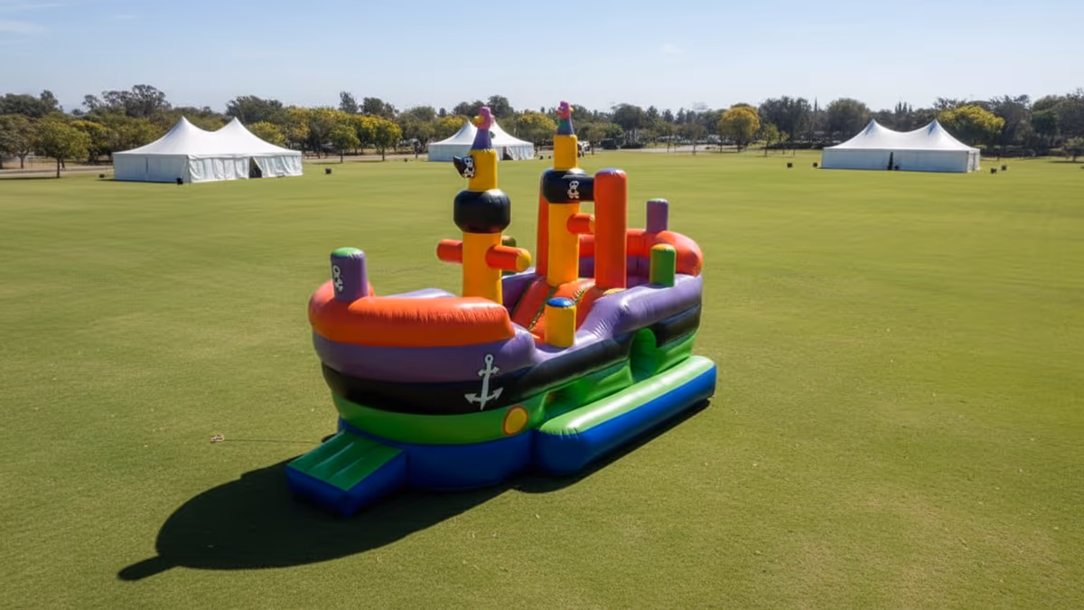 Inflable Barco Pirata decoración pirata CDMX
