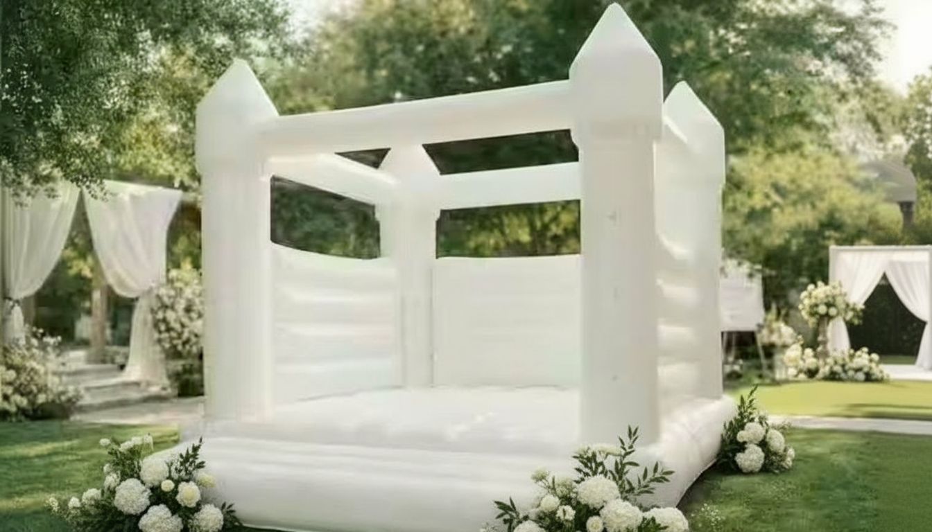 Renta Castillo Blanco Inflable para Bodas en CDMX