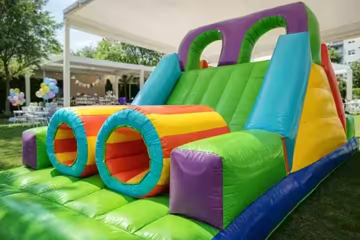 Alquiler circuito de obstáculos inflable CDMX