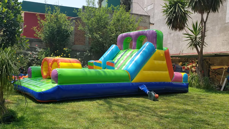 Tobogán doble del inflable Extremo